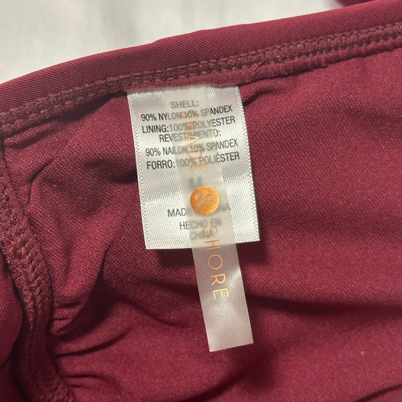 Wine color one piece swimsuit - Picture 3 of 3